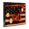 Stupell Industries Vintage American Flag Baseball Photo Framed Giclee Art